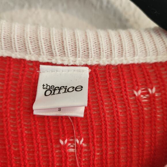 The Office Dunder Mifflin‎ Men's Size Small Ugly Christmas Sweater White New - Picture 4 of 5